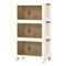 3 Pcs Foldable Storage Bins with Lid Stackable Closet Organizer Containers with 4Pcs 360° Rotatable Wheels